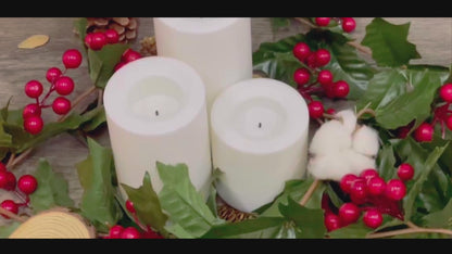 SET OF THREE RECHARGEABLE CANDLES - Includes remote control